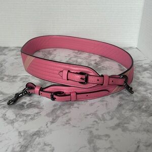 Coach Pink Novelty Strap with gunmetal hardware